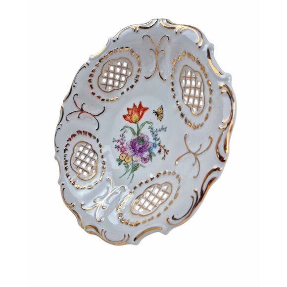 Porcelain Decorative Plate Hand Painted By Joan Stone Floral Design PirkenHammer - Picture 8 of 10